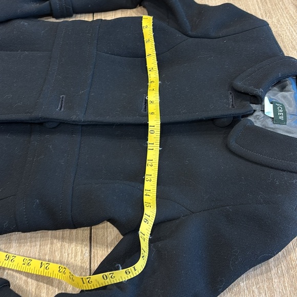 J. Crew Black Double Cloth Tulip Coat - Picture 7 of 8